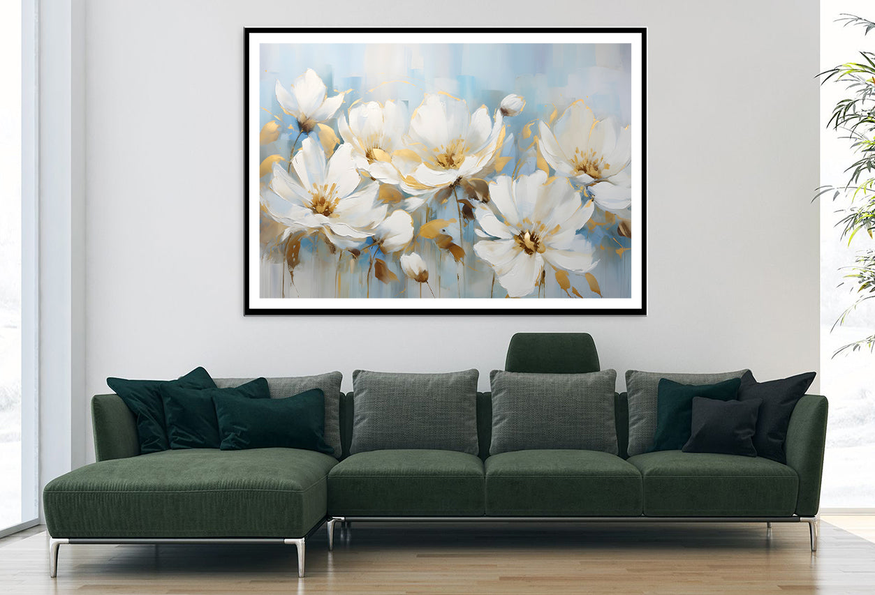 Flowers and Leaves Abstract Oil Painting Art Home Decor Premium Quality Poster Print Choose Your Sizes