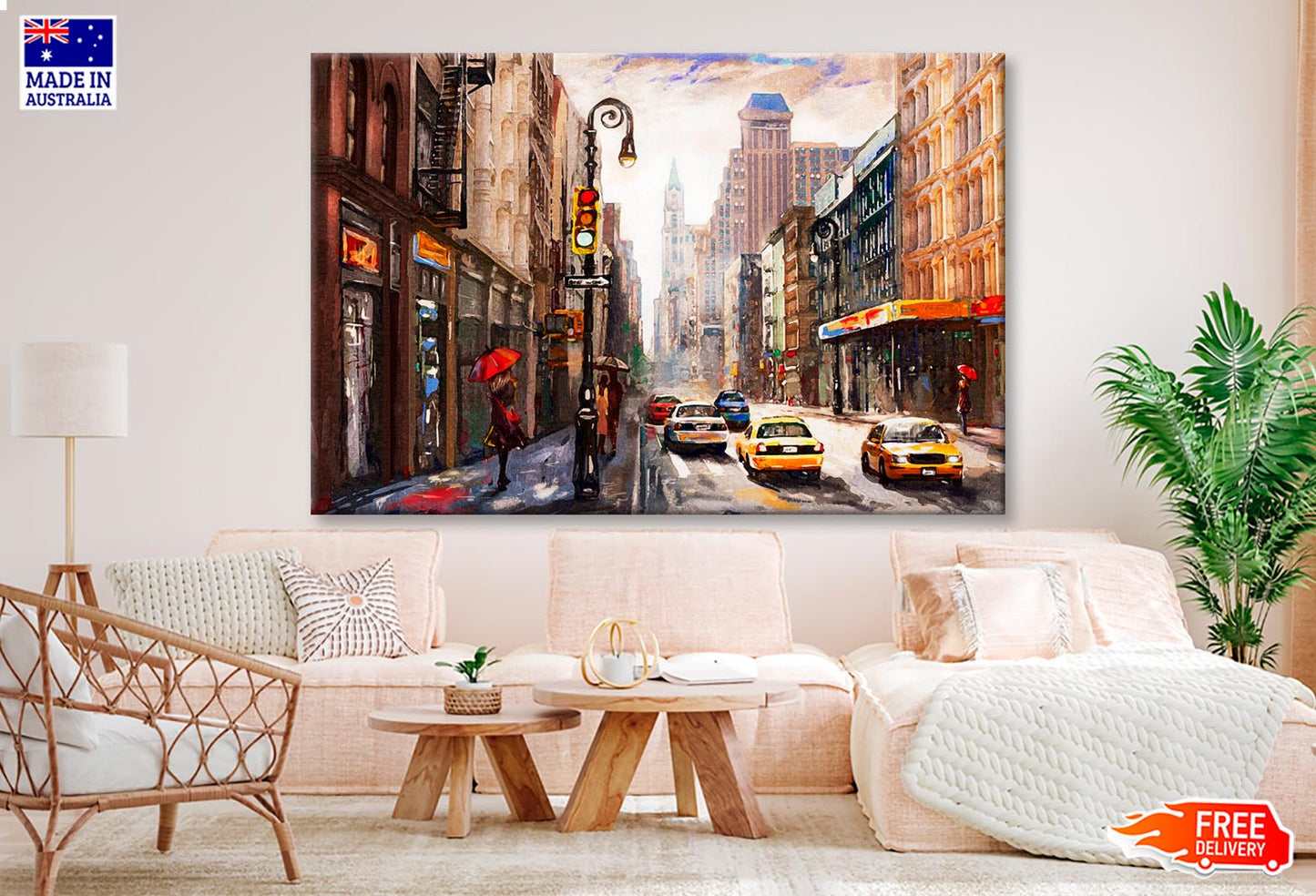 Street View Of New York Wall Art Decor 100% Australian Made