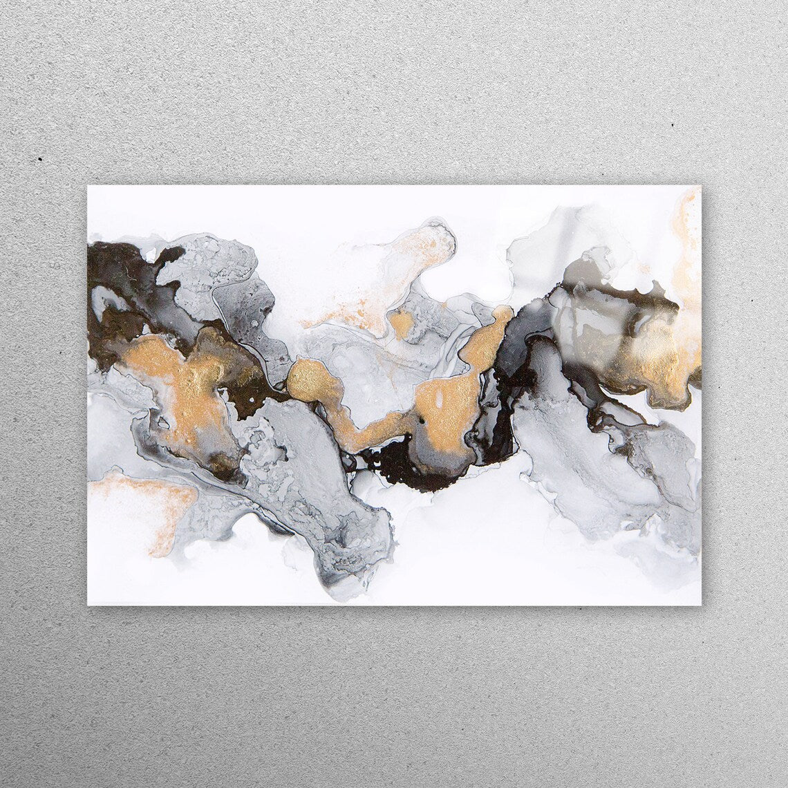 Gray Marble Alcohol Ink Acrylic Glass Print Tempered Glass Wall Art 100% Made in Australia Ready to Hang