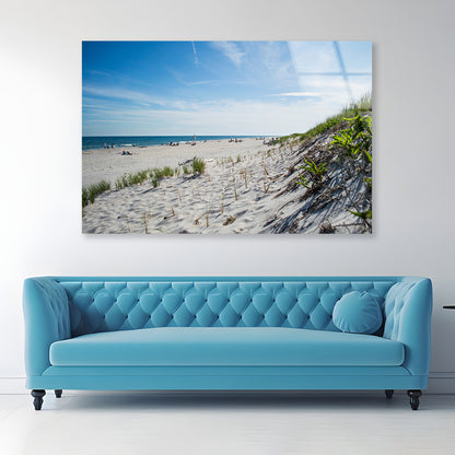 Shore of Atlantic Beach New York Acrylic Glass Print Tempered Glass Wall Art 100% Made in Australia Ready to Hang - Bella Home Decor