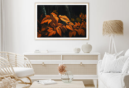 Orange Leaves Of Woodland Plants Home Decor Premium Quality Poster Print Choose Your Sizes