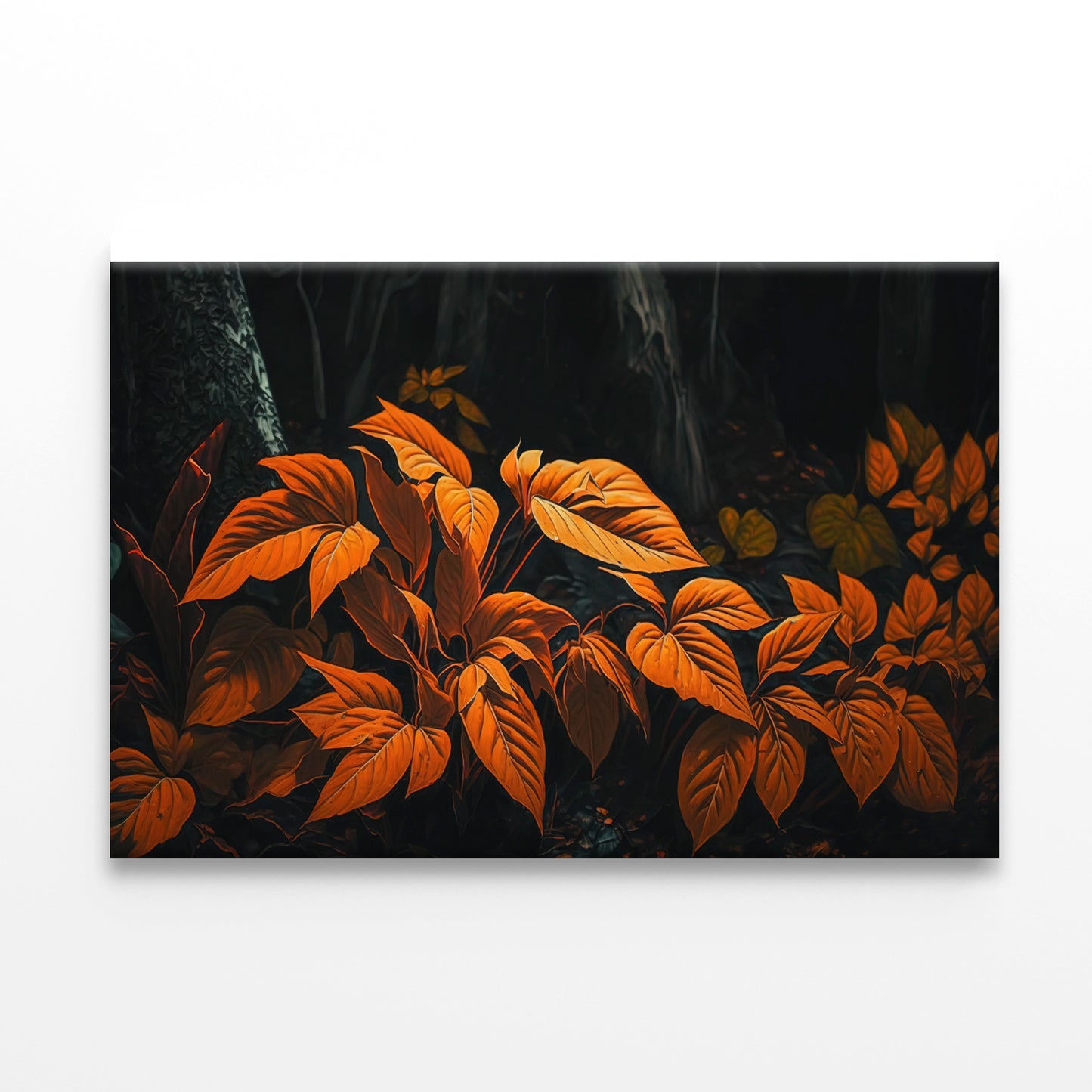 Orange Leaves Of Woodland Plants Print 100% Australian Made - Bella Home Decor