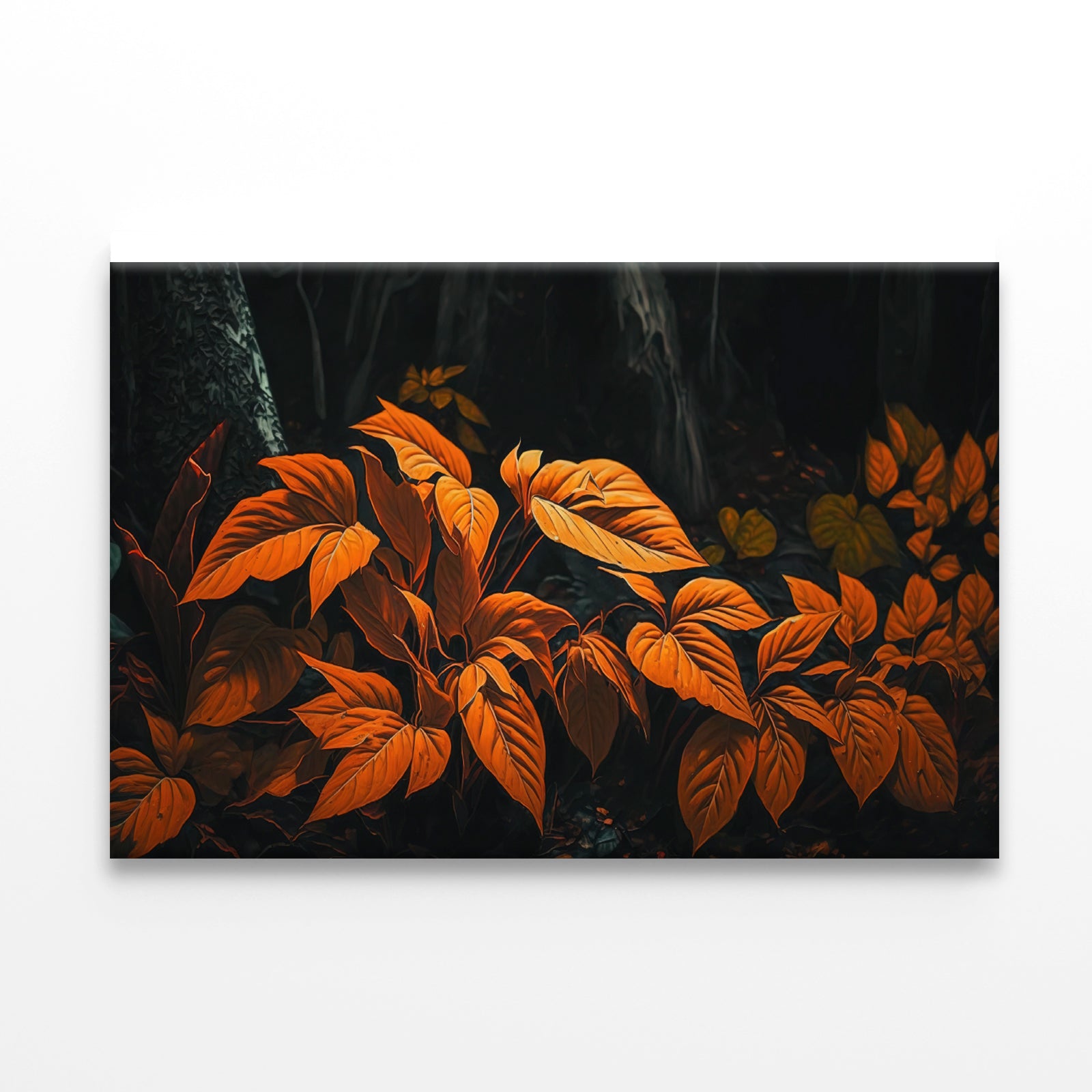 Orange Leaves Of Woodland Plants Print 100% Australian Made - Bella Home Decor