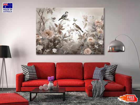 Birds Perched On a Tree Print 100% Australian Made - Bella Home Decor