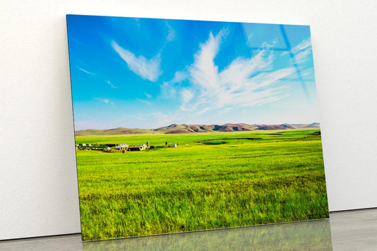 China Inner Mongolia Hulunbuir Prairie Acrylic Glass Print Tempered Glass Wall Art 100% Made in Australia Ready to Hang