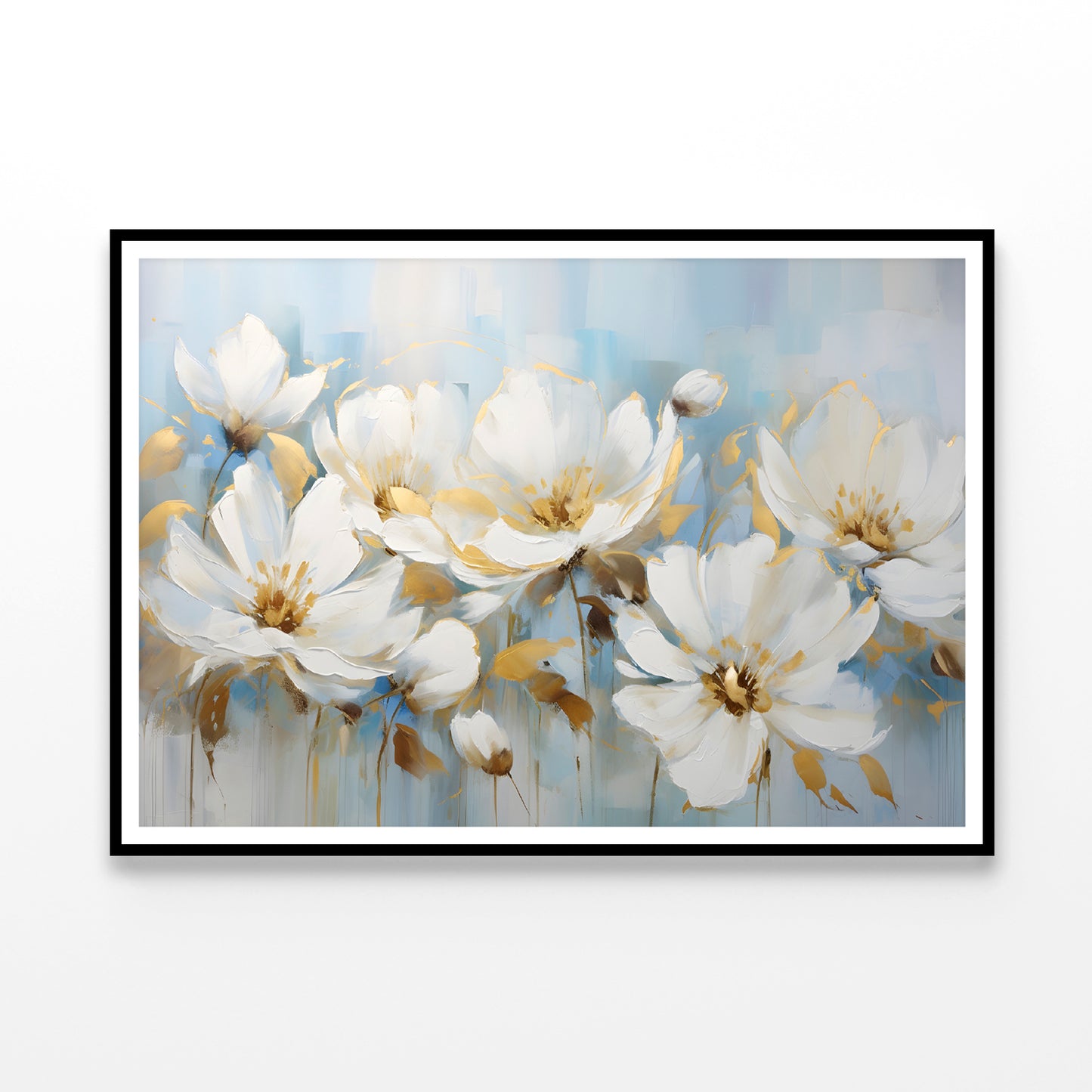 Flowers and Leaves Abstract Oil Painting Art Home Decor Premium Quality Poster Print Choose Your Sizes