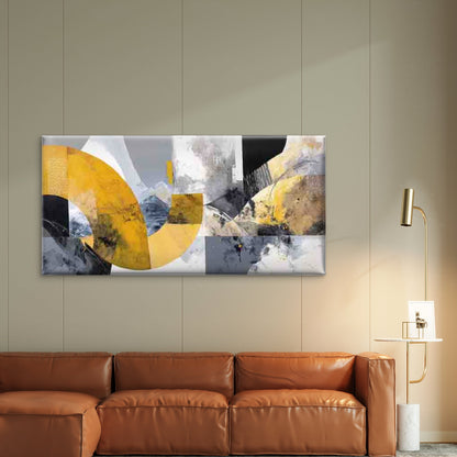 Vintage Shape Featuring Bold Wall Art Canvas Office Home Room Framed 120x60cm
