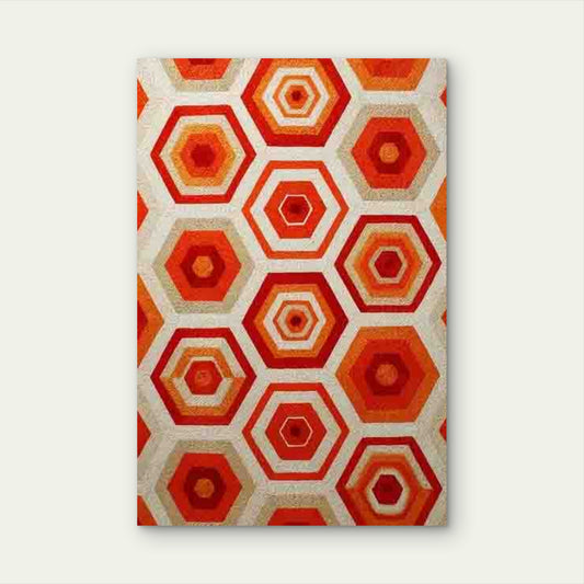 Vintage Retro Mid-Century Abstract Geometric 40x60cm Metal Print Ready to Hang