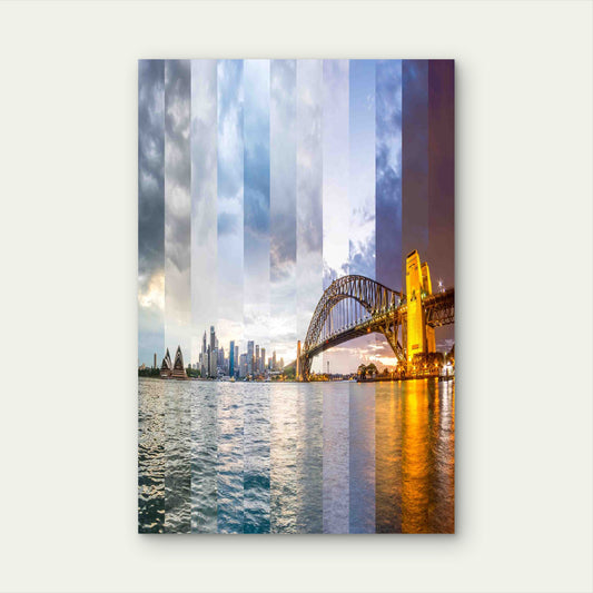 From Dawn To Dusk In Sydney 40x60cm Metal Print Ready to Hang