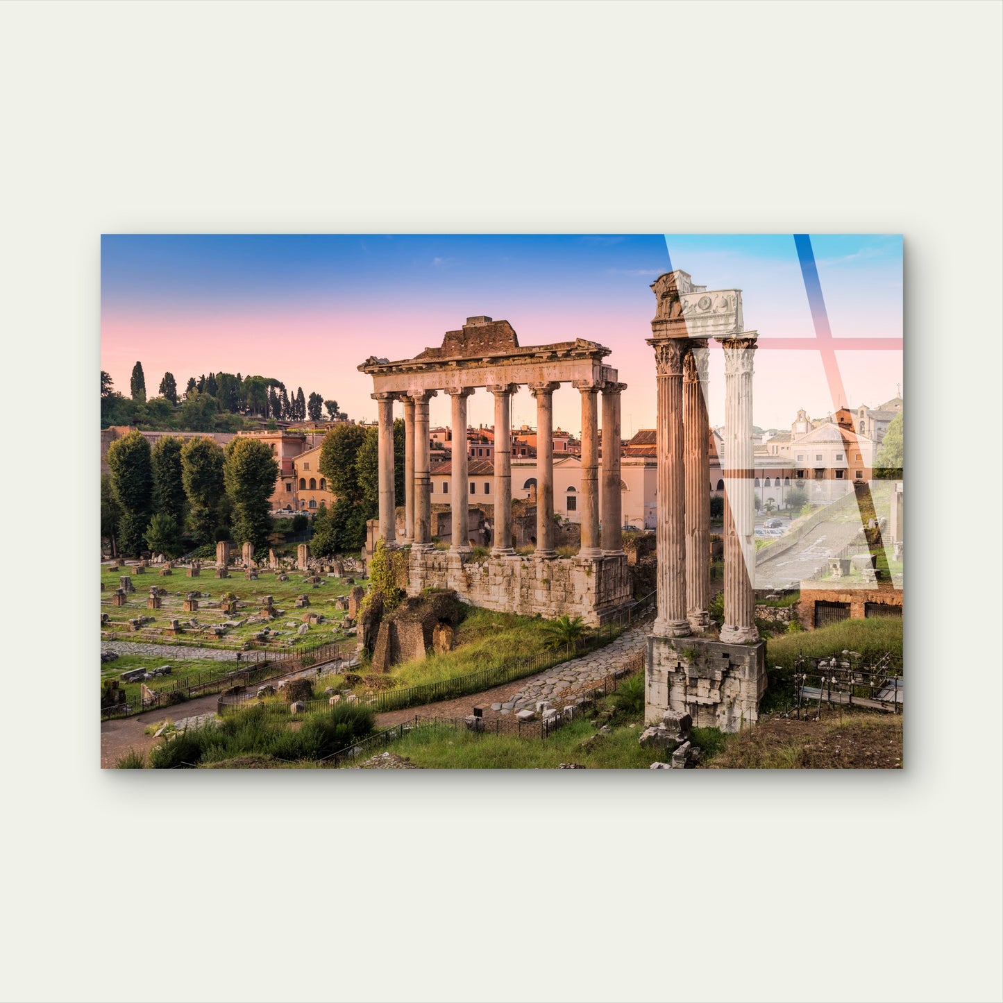 Roman Forum Temple Saturn Italy Acrylic Glass Printing Wall Art Australian Made Quality