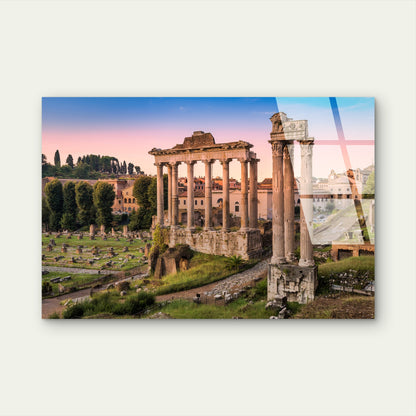 Roman Forum Temple Saturn Italy Acrylic Glass Printing Wall Art Australian Made Quality