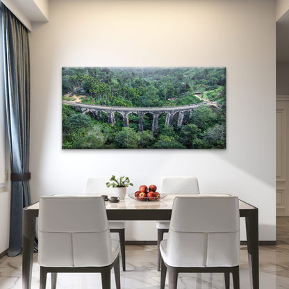 Sri Lanka Nine Arch Bridge Wall Art Canvas Office Home Room Framed 120x60cm