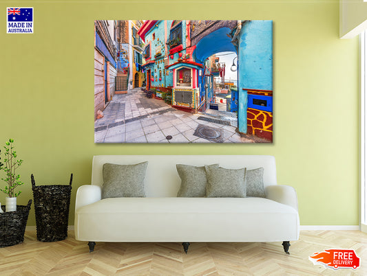 Color Streets of Vietri Salerno Print 100% Australian Made - Bella Home Decor