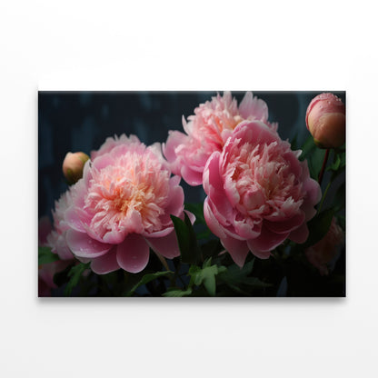 A Vase Filled With Fresh Pink Peonies Print 100% Australian Made - Bella Home Decor