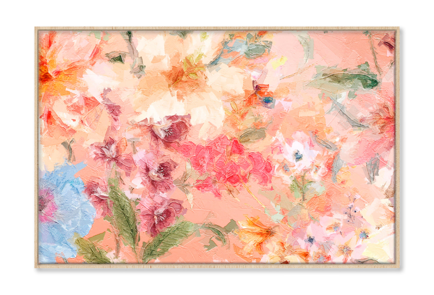 Abstract Beautiful Flower Oil Painting Wall Art Limited Edition High Quality Print Canvas Box Framed Natural