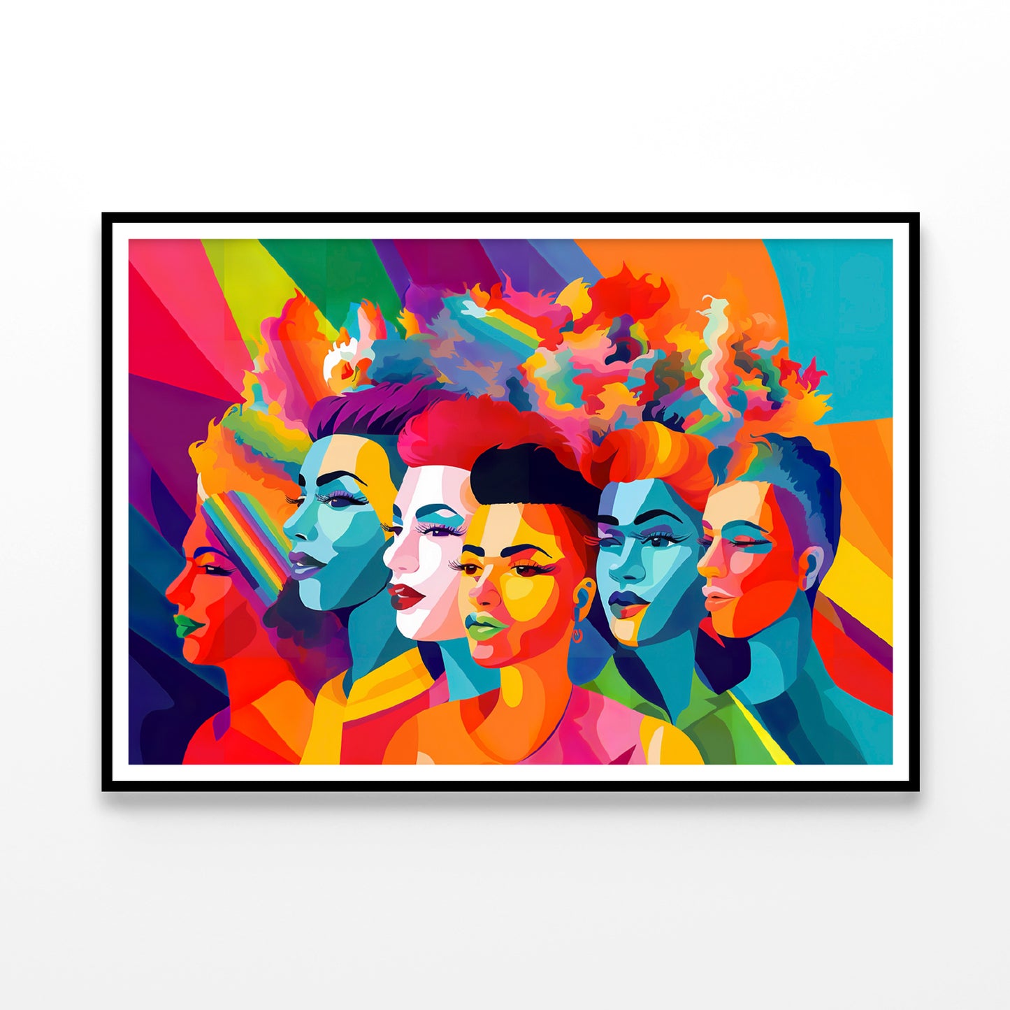 Group of People Modern Art Style Home Decor Premium Quality Poster Print Choose Your Sizes - Bella Home Decor
