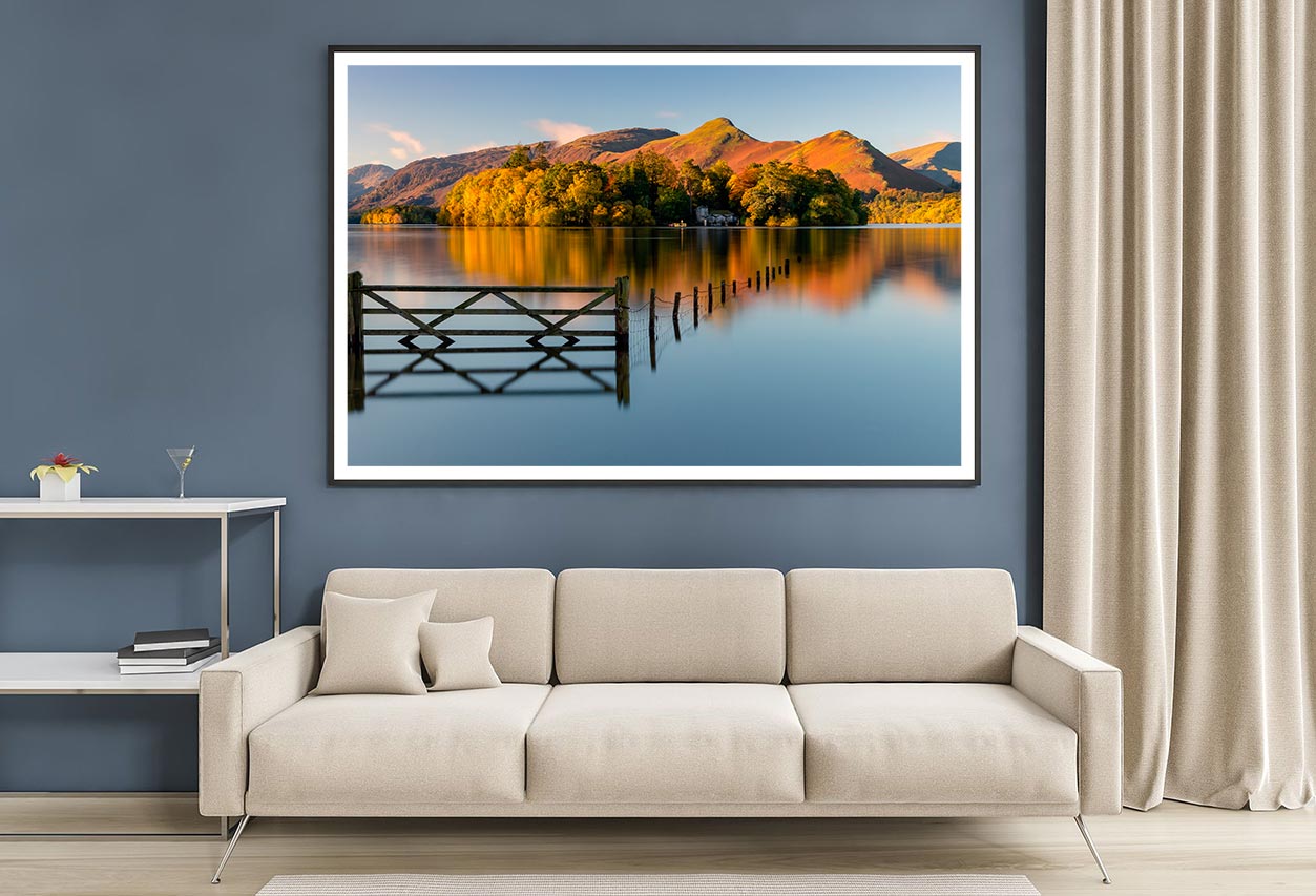 Sunrise Over Derwentwater Autumn Home Decor Premium Quality Poster Print Choose Your Sizes