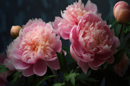 A Vase Filled With Fresh Pink Peonies Print 100% Australian Made - Bella Home Decor