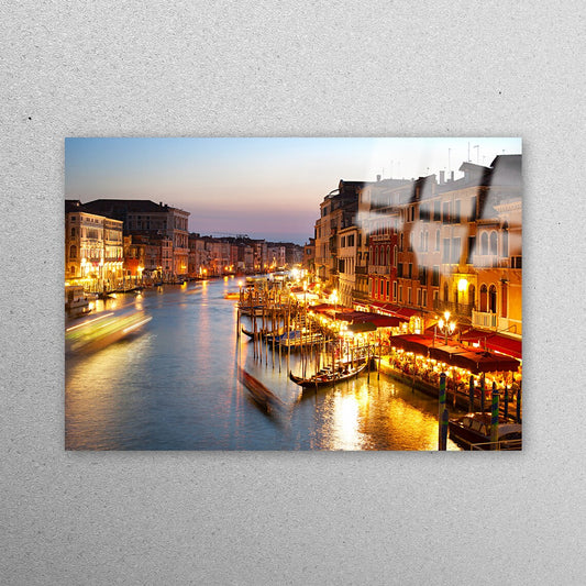 Grand Canal Italy City Acrylic Glass Print Tempered Glass Wall Art 100% Made in Australia Ready to Hang