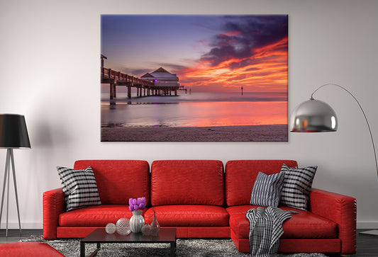 Sunset View from Clearwater Beach Wall Art Decor 100% Australian Made