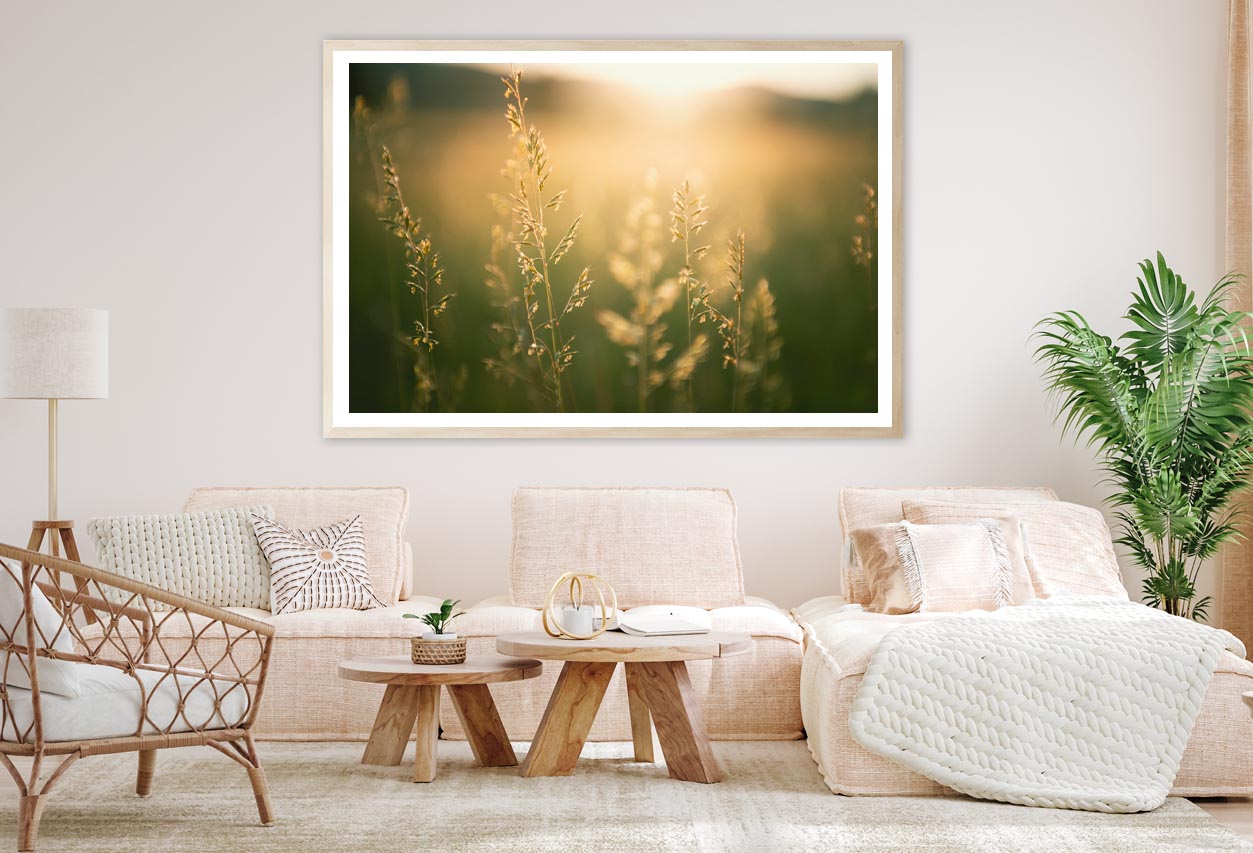 Green Grass in Summer Forest at Sunset Home Decor Premium Quality Poster Print Choose Your Sizes - Bella Home Decor