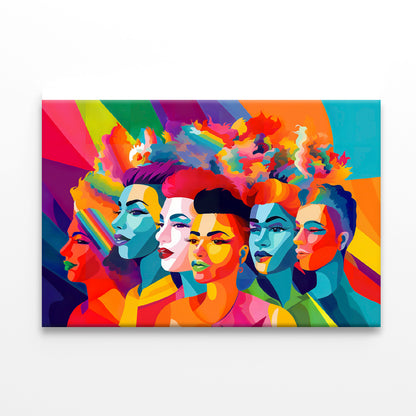 Group of People Modern Art Style Print 100% Australian Made - Bella Home Decor