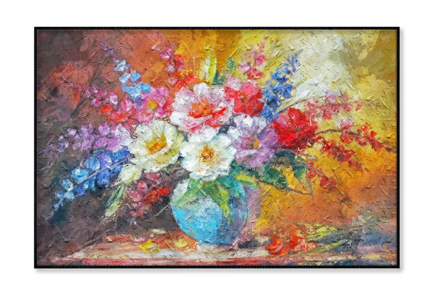 Painting Flowers, Painting Vivid Flowers, Floral Wall Art Limited Edition High Quality Print