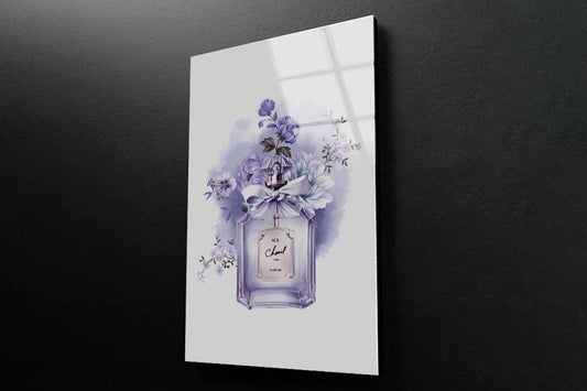 Purple Perfume 3D Design Acrylic Glass Print Tempered Glass Wall Art 100% Made in Australia Ready to Hang