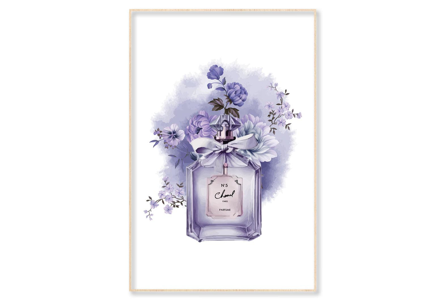 Purple Perfume Wall Art Limited Edition High Quality Print Canvas Box Framed Natural