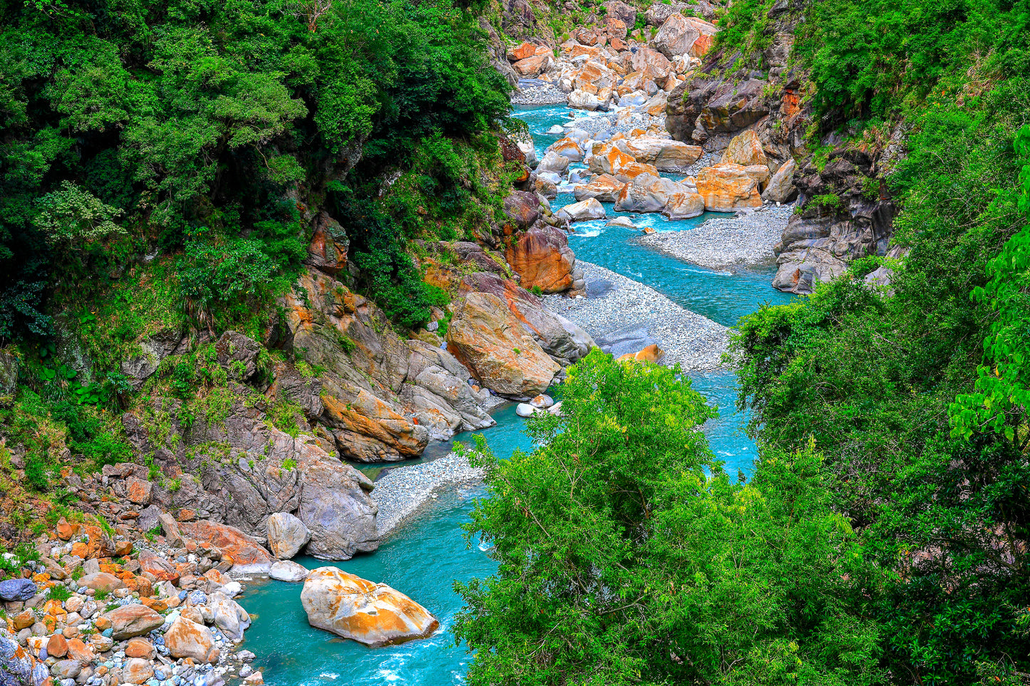 Flowing a Magnificent River Canyon Hualien Taiwan Home Decor Premium Quality Poster Print Choose Your Sizes