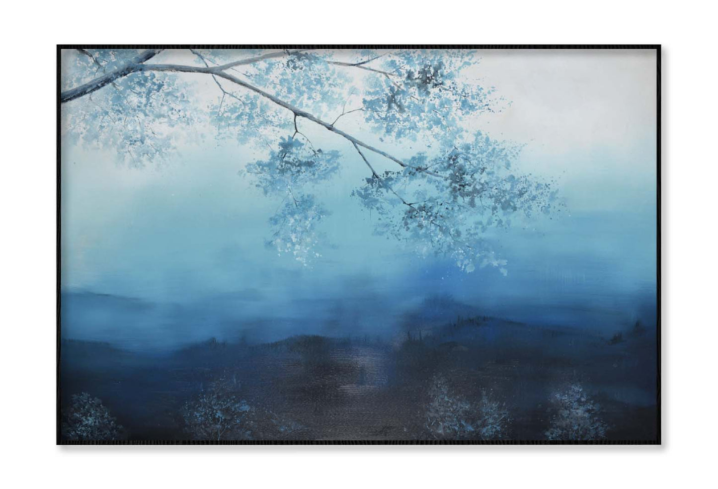 A Picture of Trees, Leaves, Blue Wall Art Limited Edition High Quality Print