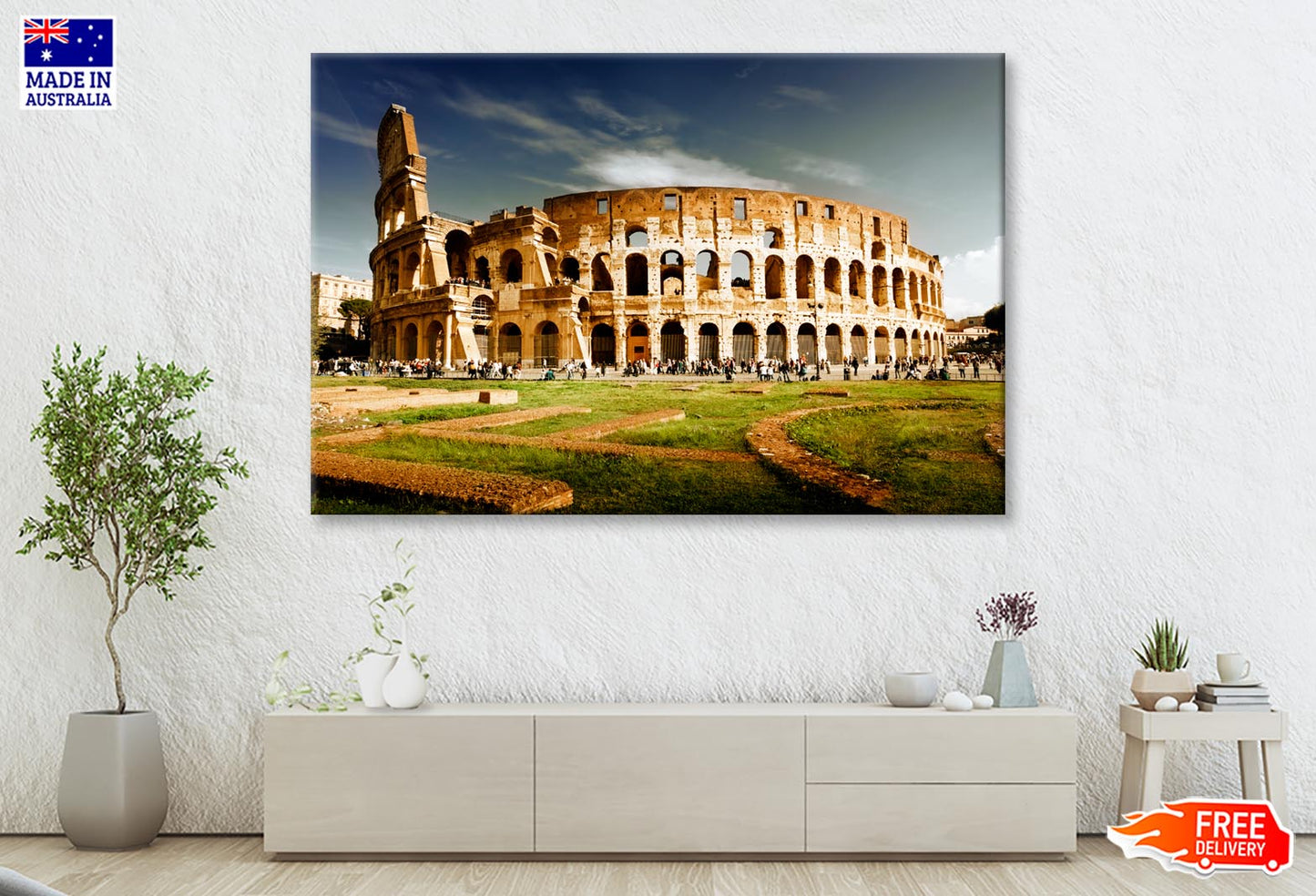 Colosseum In Rome, Italy Wall Art Decor 100% Australian Made