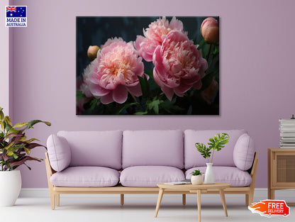 A Vase Filled With Fresh Pink Peonies Print 100% Australian Made - Bella Home Decor
