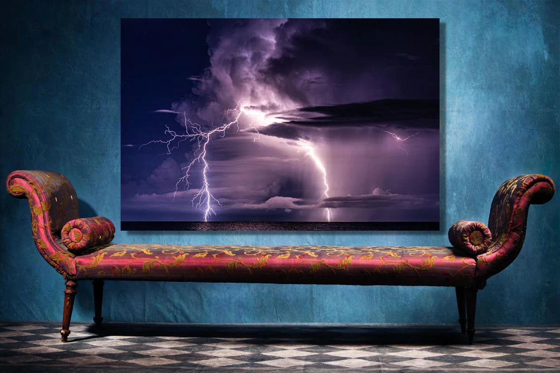 Lightning Strike UV Direct Aluminum Print Australian Made Quality