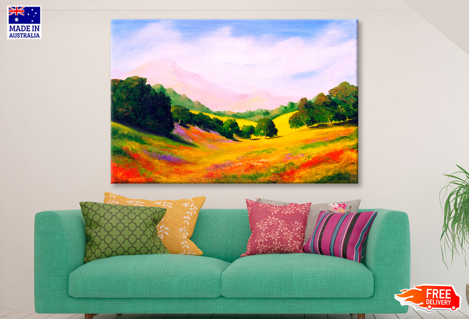 Beautiful View Of Forest Oil Painting Wall Art Limited Edition High Quality Print