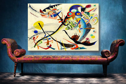 Kandinsky, Blue Segment UV Direct Aluminum Print Australian Made Quality