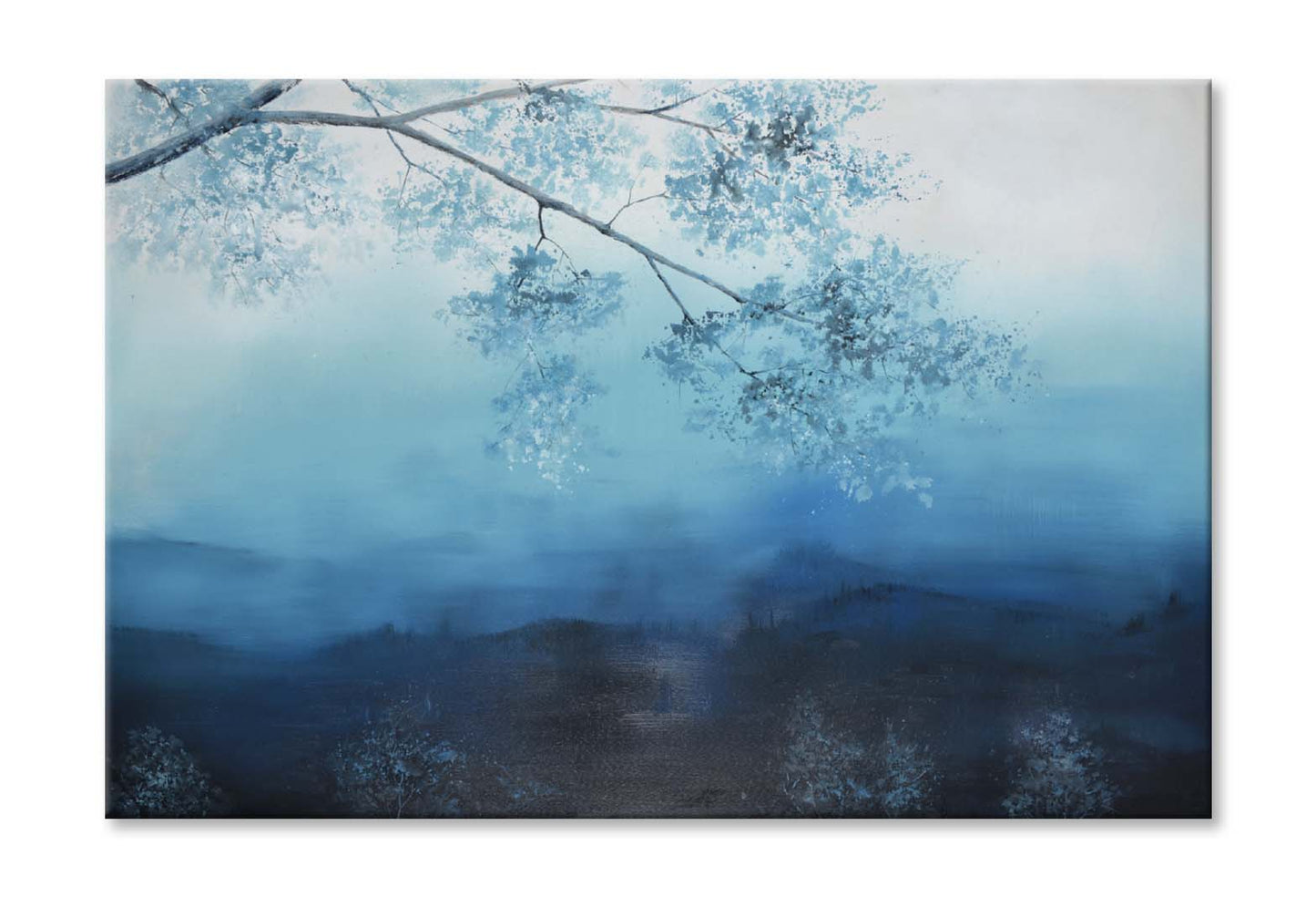 A Picture of Trees, Leaves, Blue Wall Art Limited Edition High Quality Print