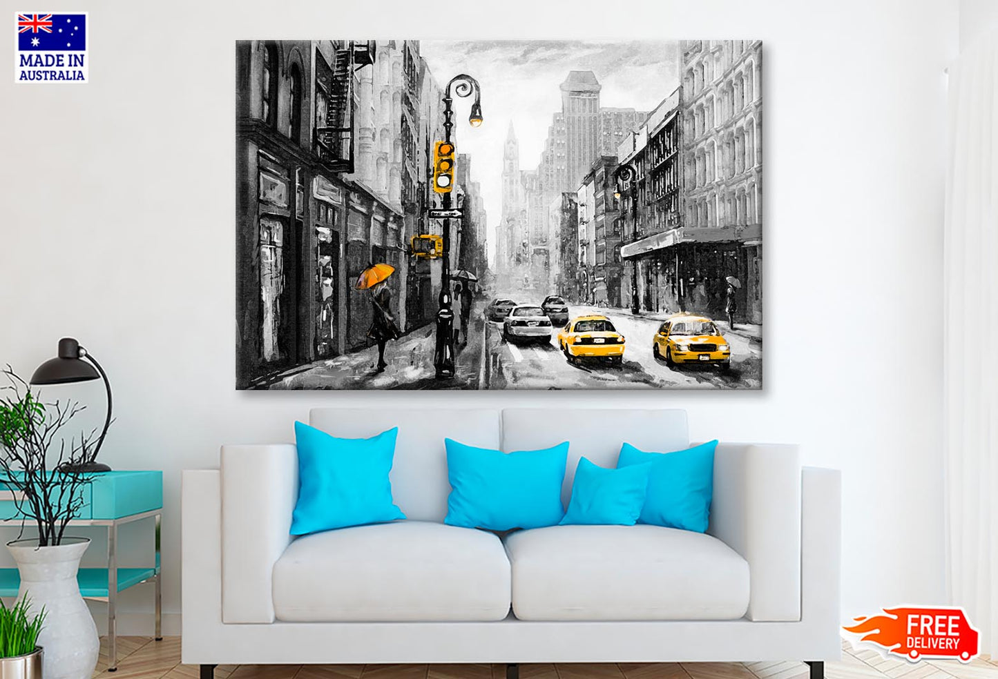 Oil Painting Of New York Wall Art Decor 100% Australian Made