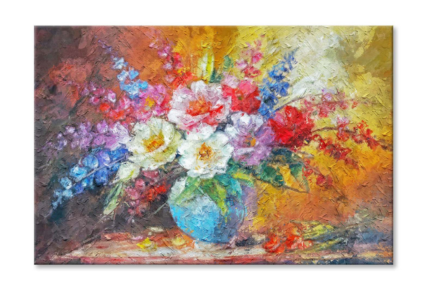 Painting Flowers, Painting Vivid Flowers, Floral Wall Art Limited Edition High Quality Print