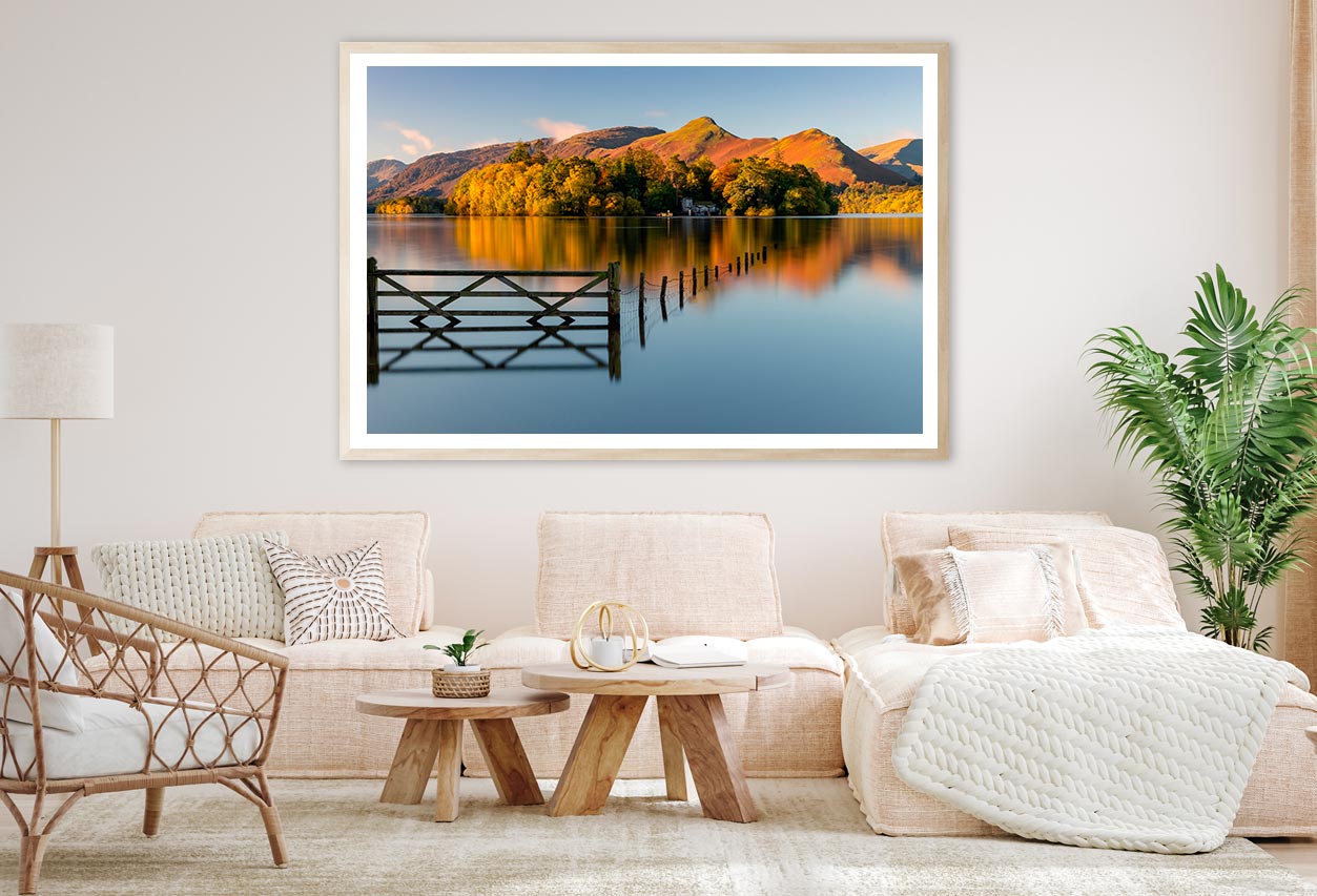 Sunrise Over Derwentwater Autumn Home Decor Premium Quality Poster Print Choose Your Sizes