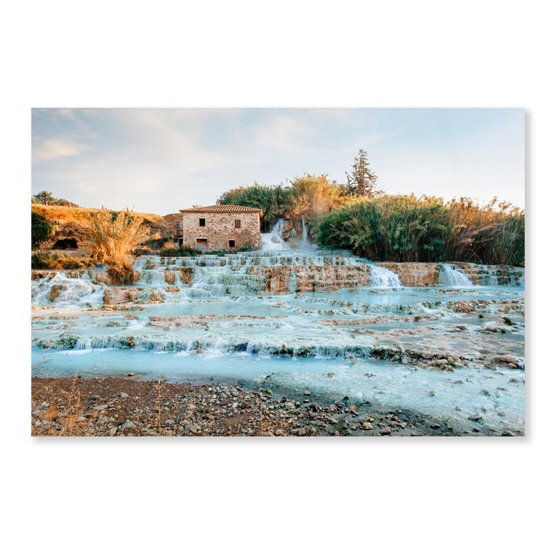 Terme Di Saturnia - Mill Waterfalls, Tuscany, Italy Acrylic Glass Print Tempered Glass Wall Art 100% Made in Australia Ready to Hang - Bella Home Decor