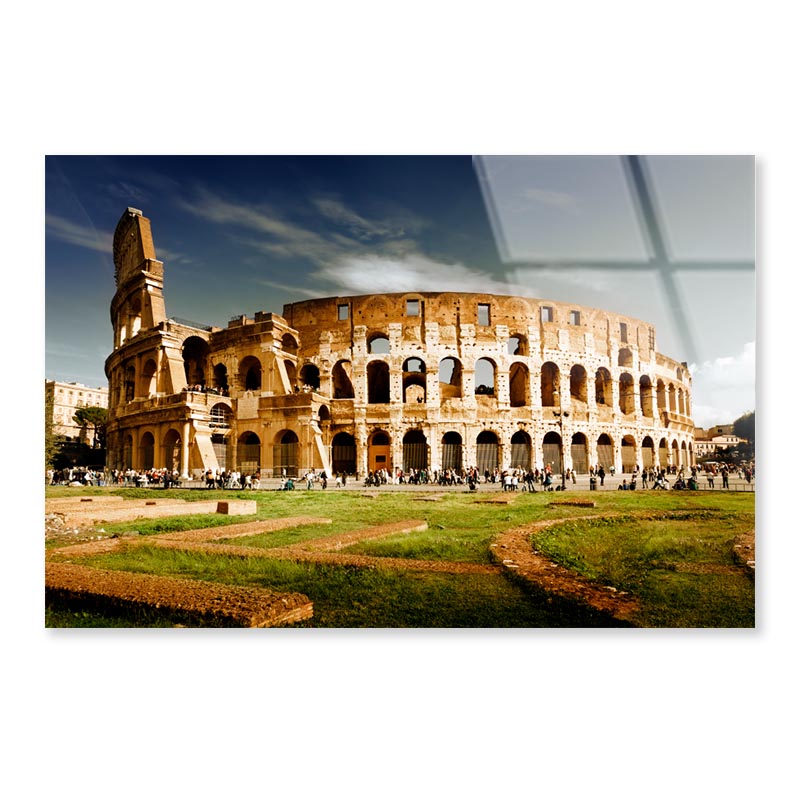 Colosseum In Rome, Italy Acrylic Glass Print Tempered Glass Wall Art 100% Made in Australia Ready to Hang