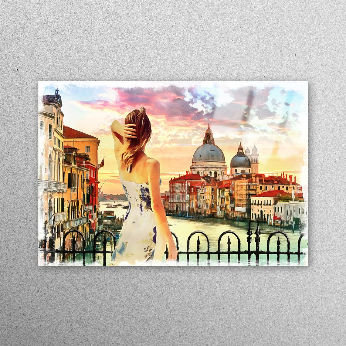 Venice Cityscape Acrylic Glass Print Tempered Glass Wall Art 100% Made in Australia Ready to Hang