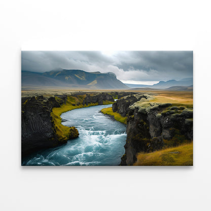 Dramatic Views of Beautiful Icelandic Nature with Mountains Print 100% Australian Made - Bella Home Decor