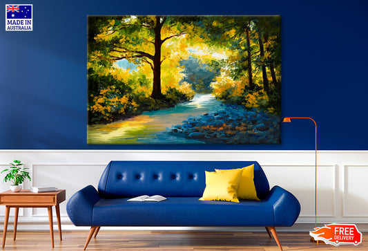 Summer Forest, Meadow With Violets Oil Painting Wall Art Limited Edition High Quality Print