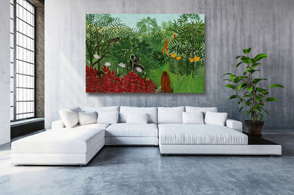 Henri Rousseau, Tropical Forest UV Direct Aluminum Print Australian Made Quality