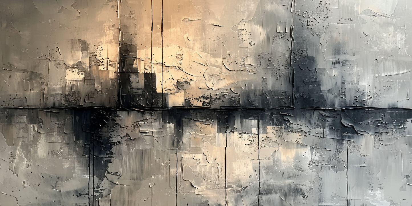 Dark Grey Minimalist Textured Abstract Wall Art Canvas Office Home Framed 120x60cm