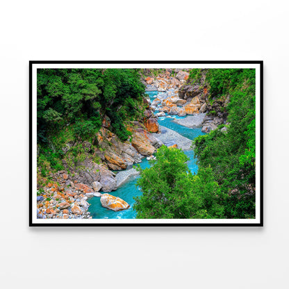 Flowing a Magnificent River Canyon Hualien Taiwan Home Decor Premium Quality Poster Print Choose Your Sizes