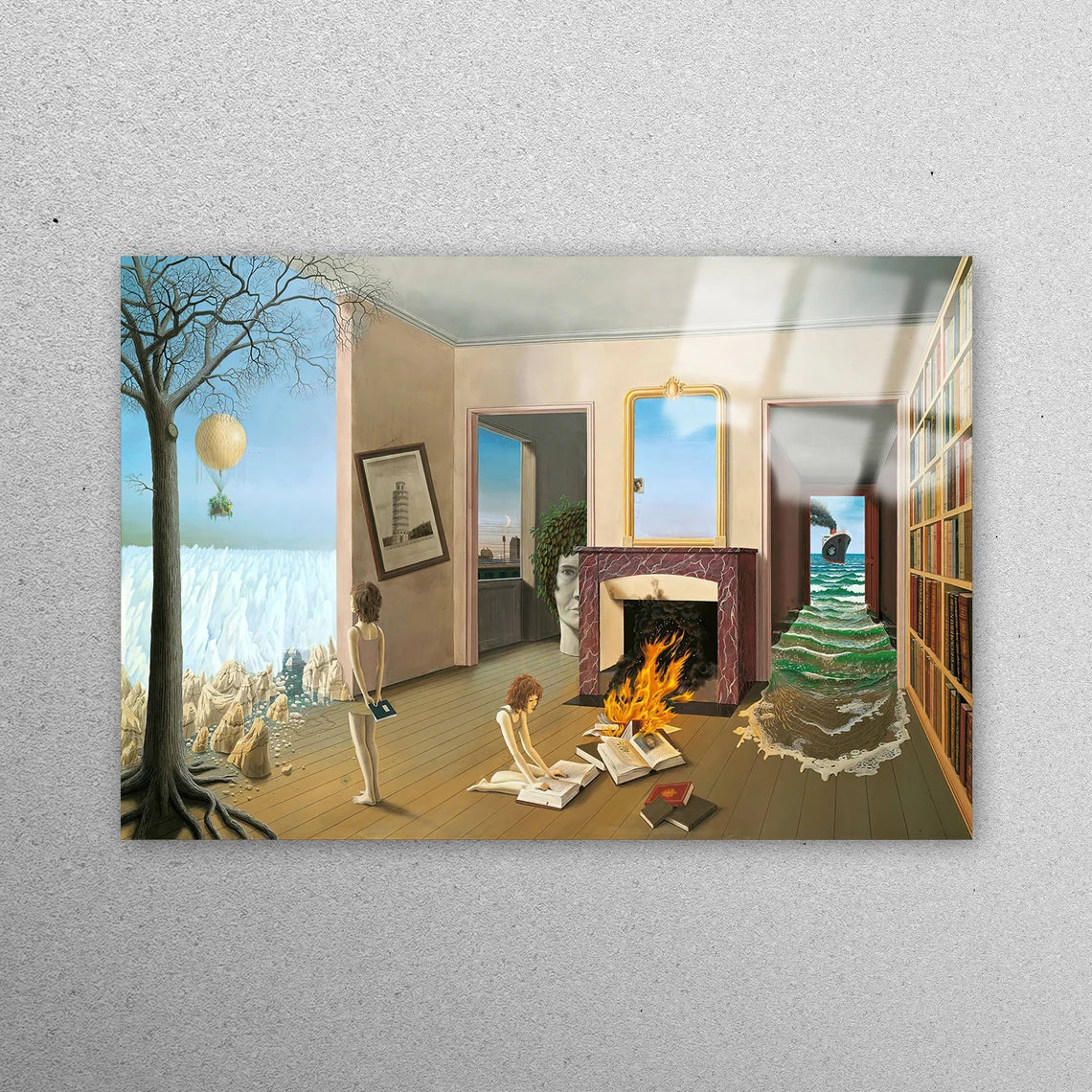 Surrealism Masterpiece Acrylic Glass Print Tempered Glass Wall Art 100% Made in Australia Ready to Hang