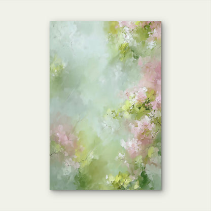 Soft Pastel Flower Garden Painting 40x60cm Metal Print Ready to Hang - Bella Home Decor
